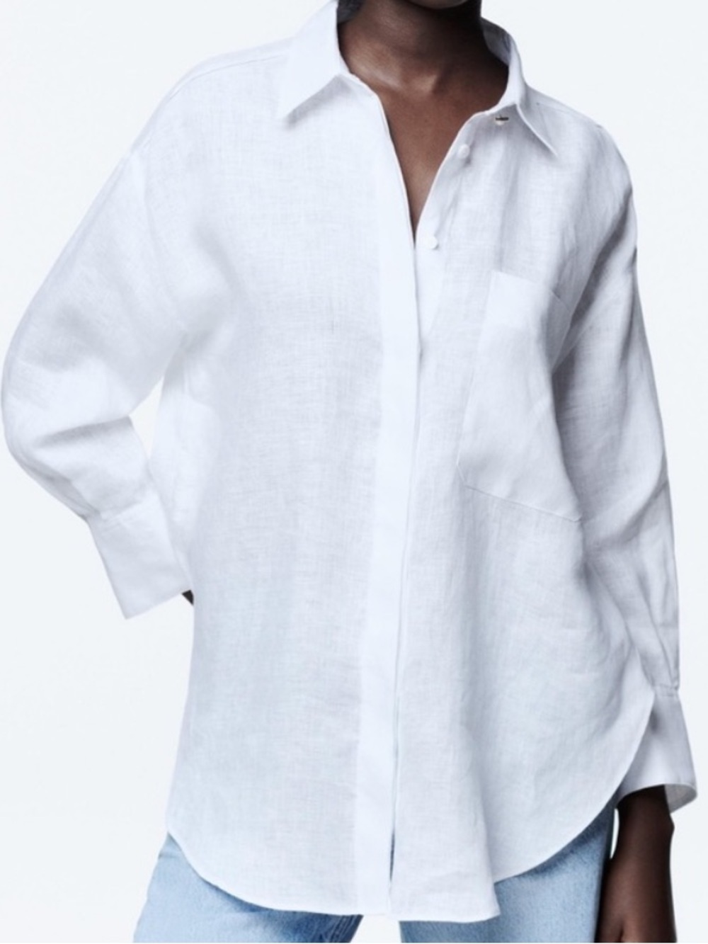 Zara Linen White Shirt